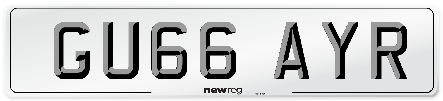 GU66 AYR Number Plate from New Reg